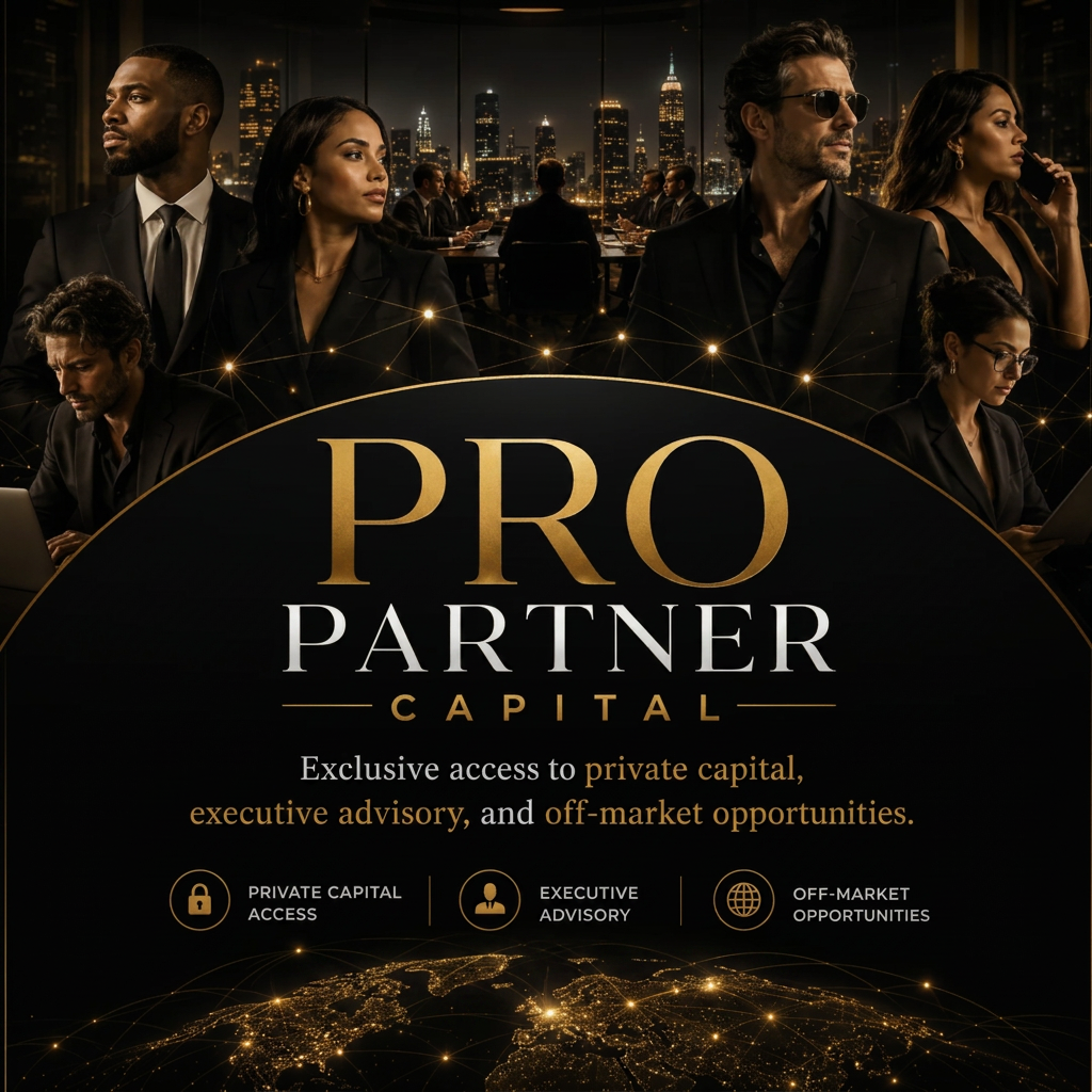 Pro Partner Capital — strategic capital guidance, executive advisory, and transaction support for private-market builders
